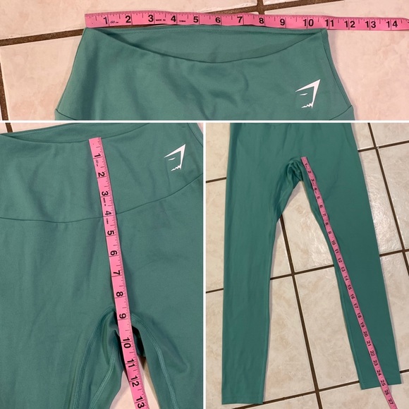 NWT GYMSHARK Women’s Training Full Length Legging Jade Green Small GLLG4714-JG-S - Picture 9 of 10